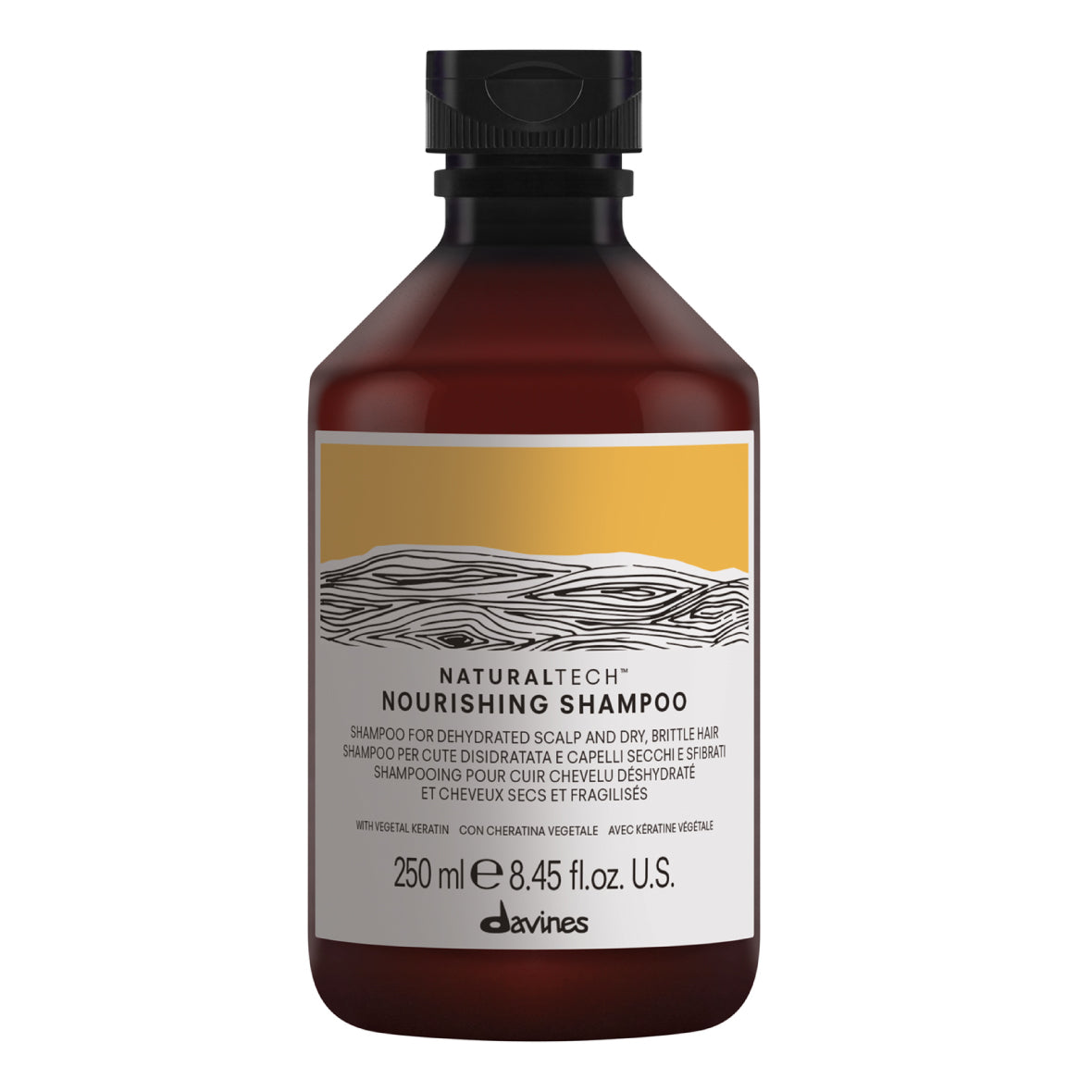 Nutritivo, revitalizante y reconstituyente. Refuerza la fibra capilar, evita la rotura y aporta cuerpo, suavidad y brillo. Tensioactivos naturales, queratina vegetal y fitocéuticos.